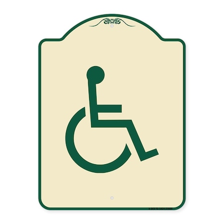 Large Handicapped Symbol Heavy-Gauge Aluminum Architectural Sign